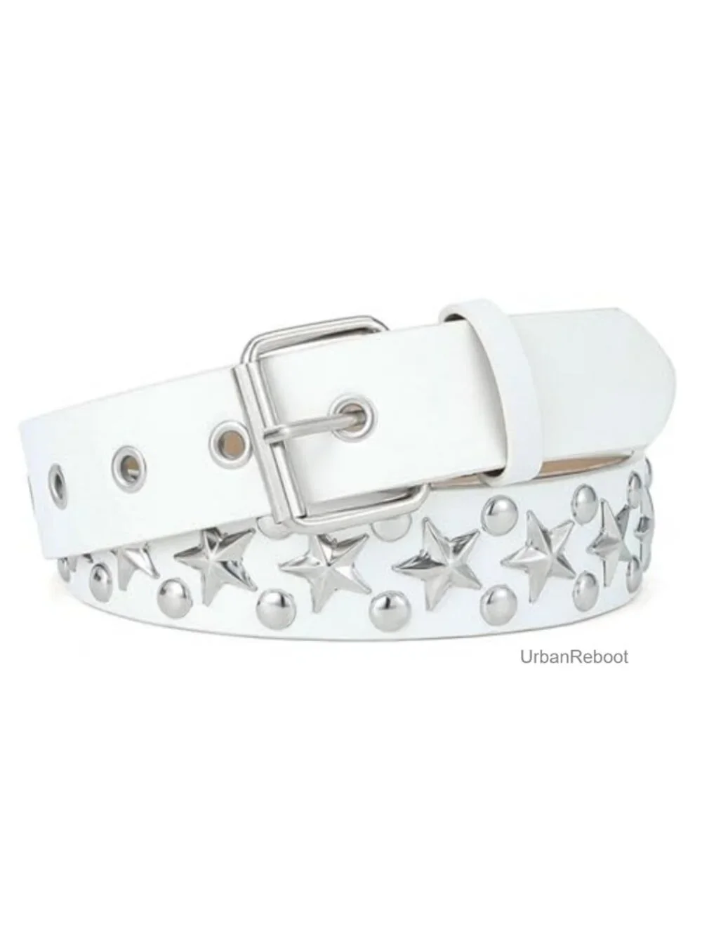 Y2K Studded Star Belt Punk Gothic PU Leather Unisex